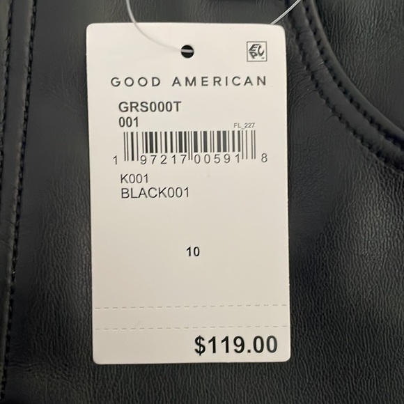 Good American Faux Leather Micro Shorts - Picture 6 of 7